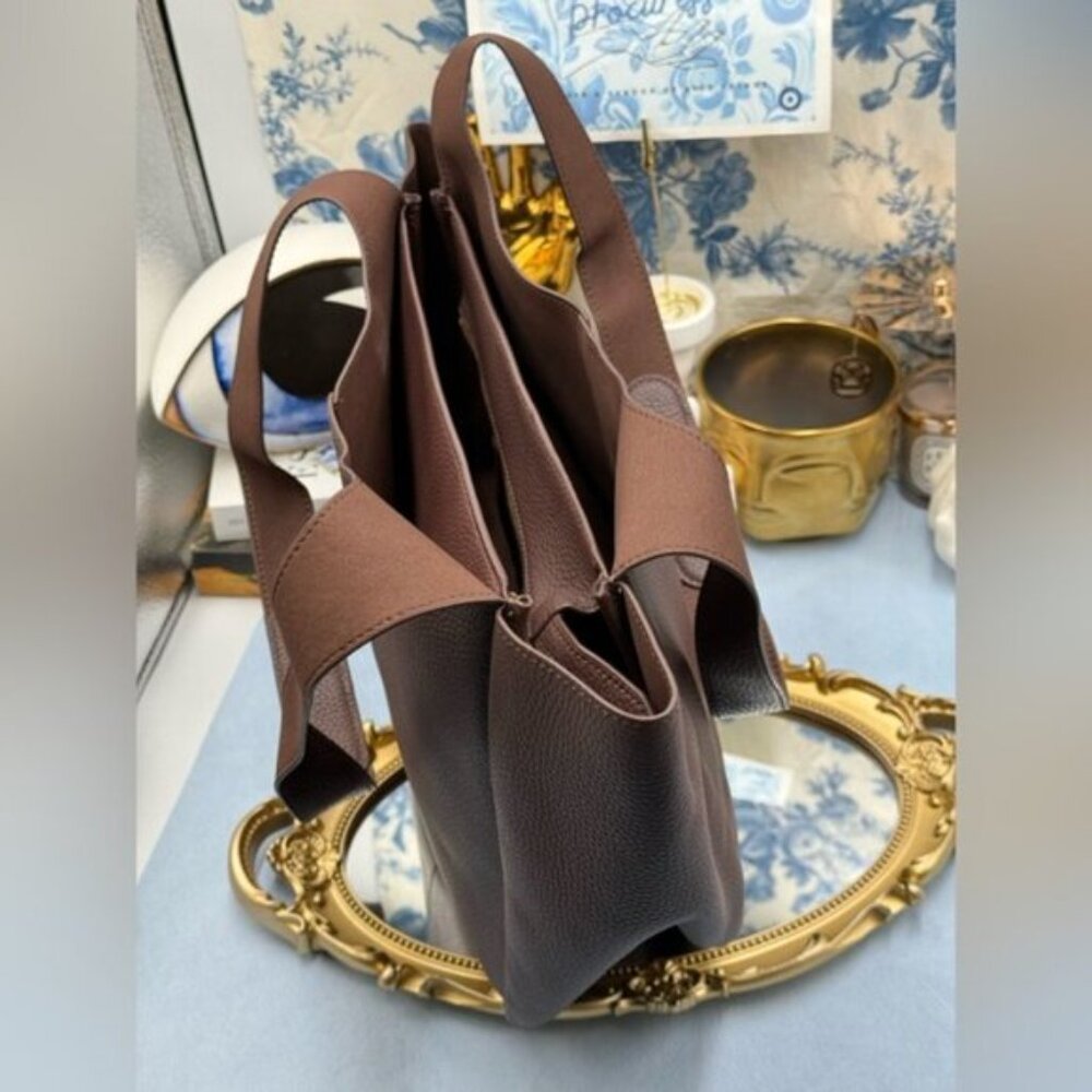 🆕 OROTON 🧿 NWOT Emilia Tote Bag, Bear Brown Leather - Picture 13 of 15
